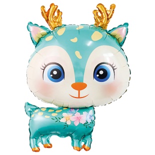 Шар (29''/74 см) Фигура, Олененок, Мятный, 1 шт.